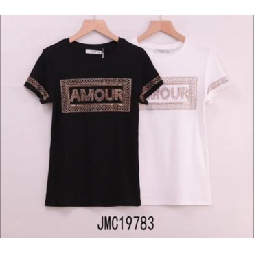 T-shirty AMOUR czarne